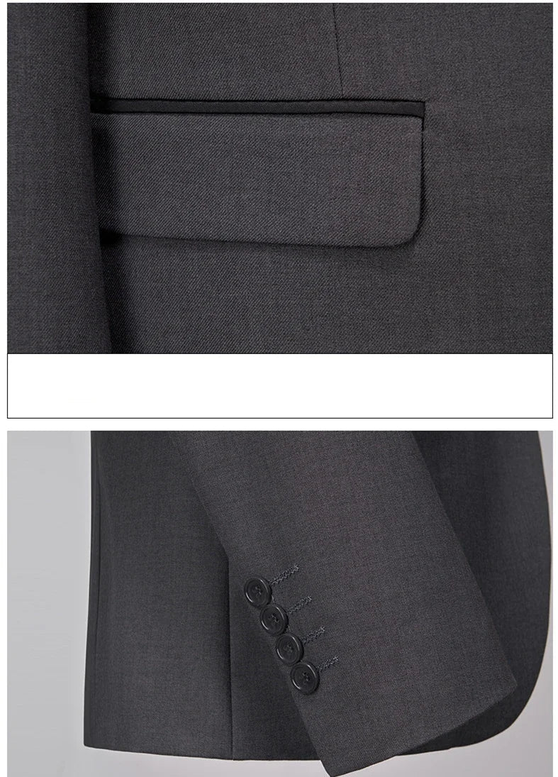 Red Men's Suit 3 Piece, Wedding Party Dress Jacket with Pants Vest, Blue, Green, Gray, Black Available, Asian Size M-5XL 6XL