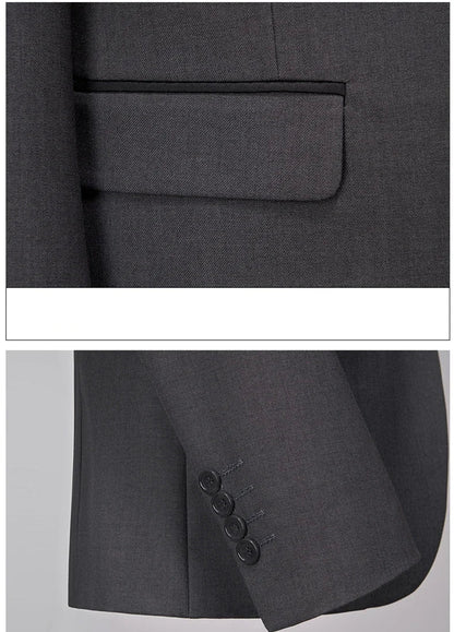 Red Men's Suit 3 Piece, Wedding Party Dress Jacket with Pants Vest, Blue, Green, Gray, Black Available, Asian Size M-5XL 6XL
