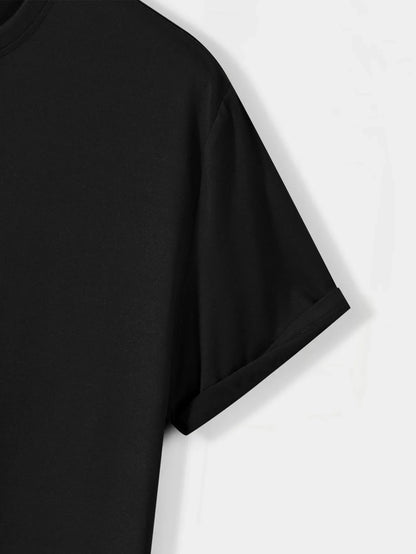 100% pure cotton men's casual loose and fashionable New York letter printed sports breathable short sleeved round neck T-shirt