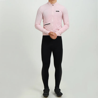 2024 New Season PRO Lightweight Windproof Cycling Jacket Road bike Wind Jacket Stretch Fabric With Zipper pocket PINK