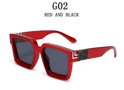 Millionaire Sunglasses For Men Vintage Square Fashion Glasses Luxury Retro Sunglasses Women Trending Punk Gafas De Sol Lentes