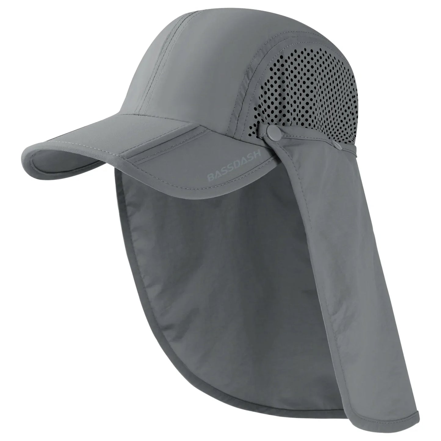 UPF 50+ Foldable Fishing Hat Baseball Cap with Removable Neck Flap Portable for Men Women Golf Hiking