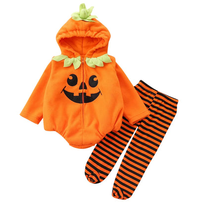Cosplay Baby Girls Boys Halloween Clothes Sets Long Sleeve Fleece Zipper Hooded Romper Jacket Autumn Baby Girl Outfit New