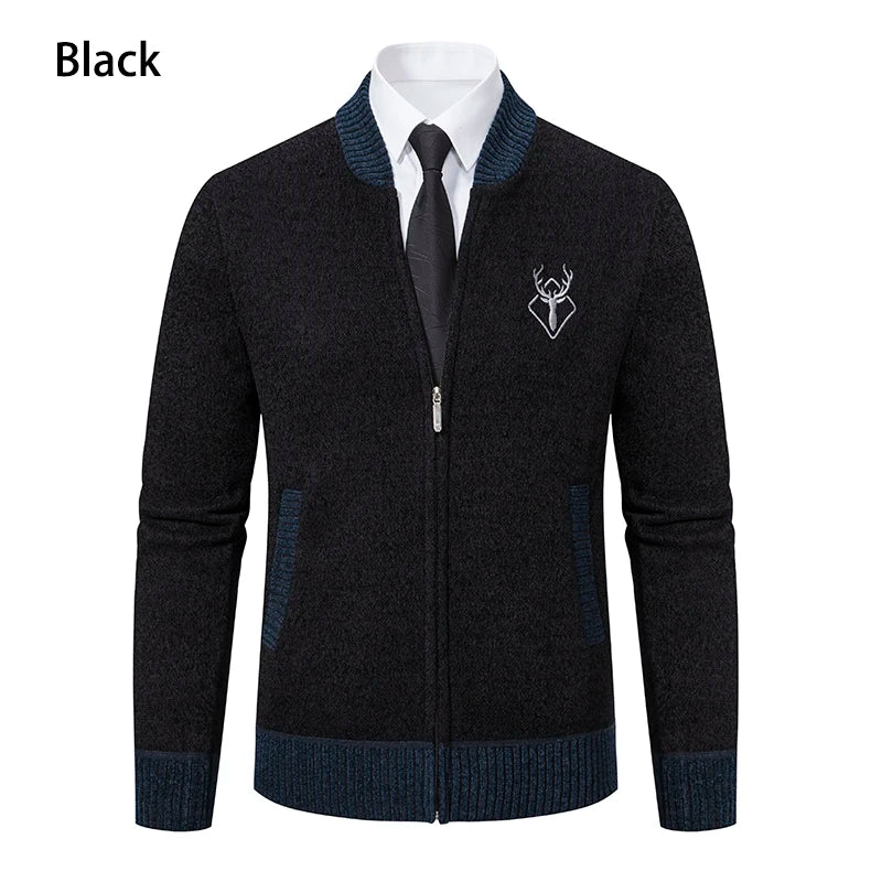 Vintage Men Knitted Sweaters Cadigan Men's Casual Fashion Button Up Cardigans Jackets Autumn Winter Jumper Coat