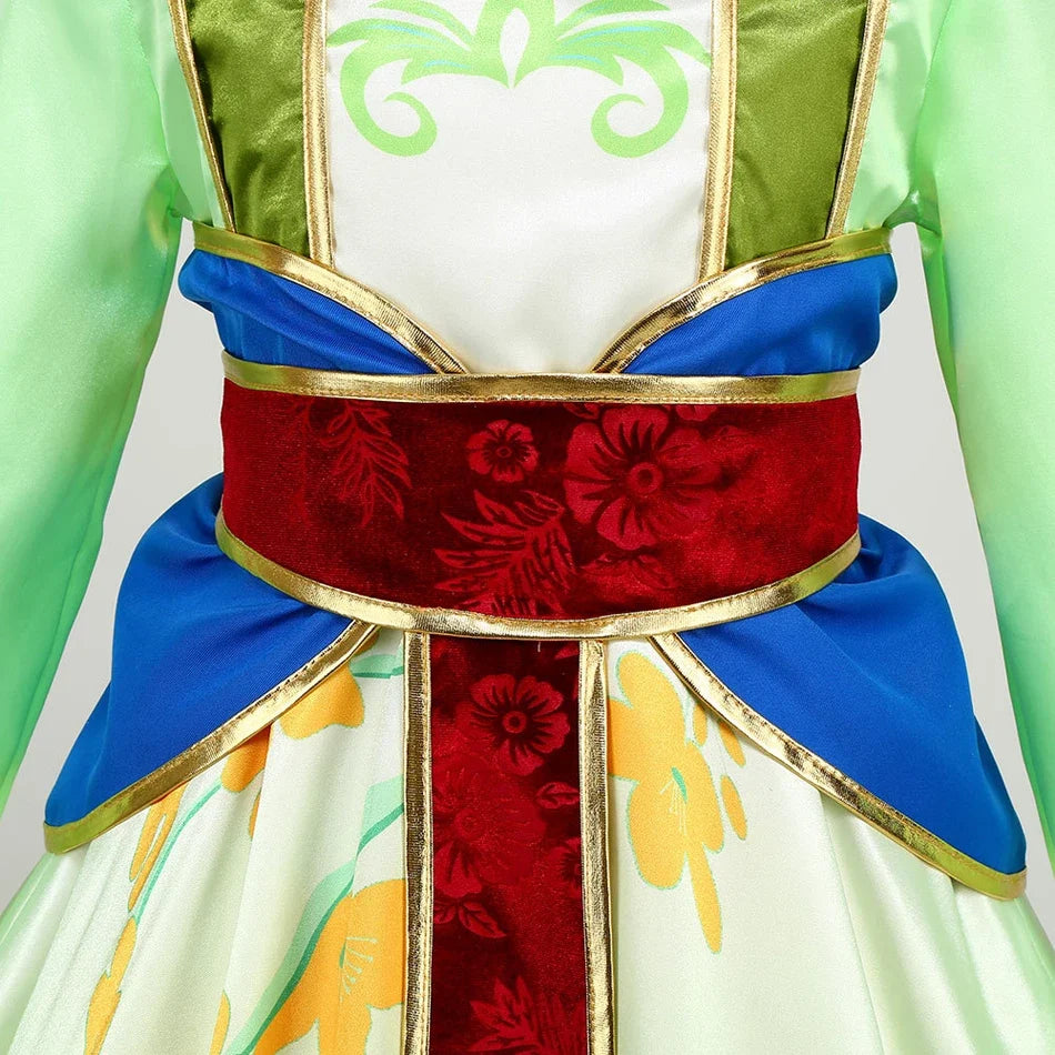 Girl Hua Mulan Princess Costume Children Chinese Hanfu Dress Costumes of Ancient Chinese Person Halloween Carnival Clothing