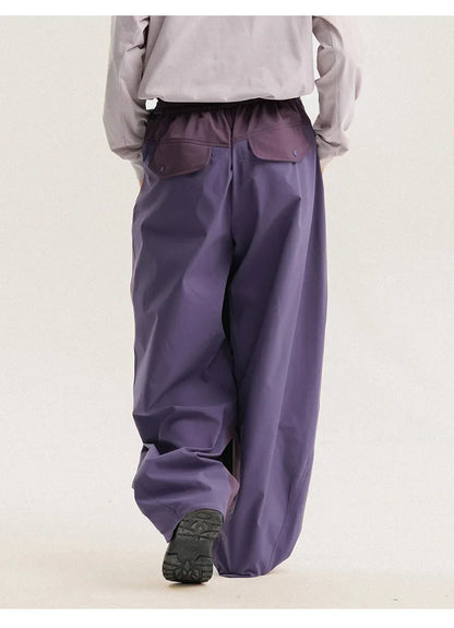 Men Outdoor Lightweight Quick Dry Ultra Loose Casual Splice Wide Leg Techwear Track Cargo Pants Women Streetwear Baggy Trousers
