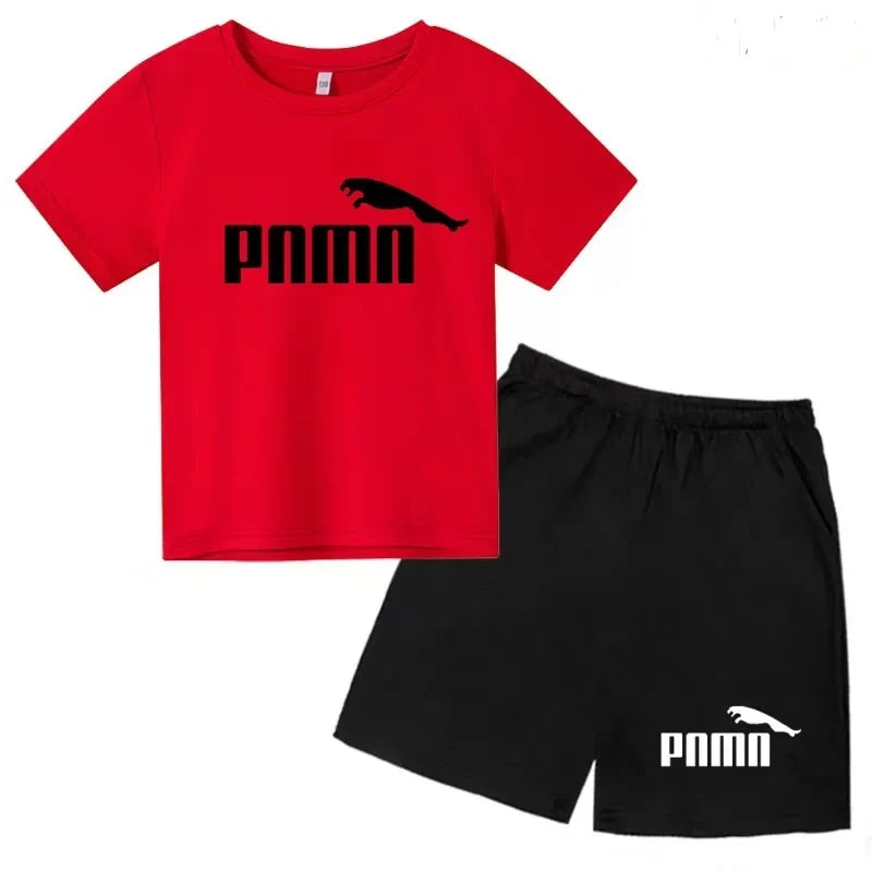 Des vêtements esthétiques pour les enfants de 3 à 12 ans, T-shirt imprimé avec des lettres, blouse à manches courtes et pantalon
