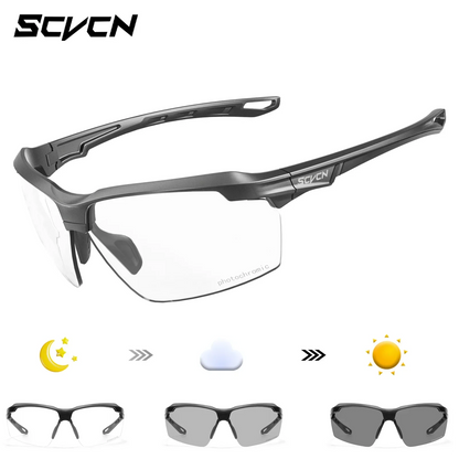 3PACKS Photochromic Cycling Sunglasses Glasses Bike MTB Bicycle Hiking Golf UV400 Sports Glasses for Men Women Baseball