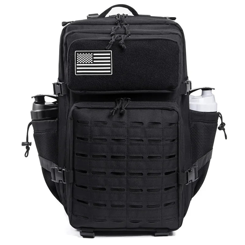 25L/45L Tactical Backpack for Men and Women Outdoor Survival Bug Out Bag Small School Rucksack Hking with Bottle Holder