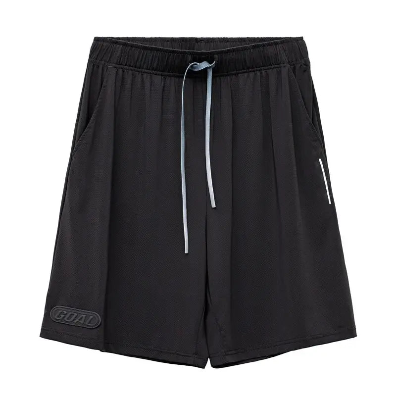 Men's American Workwear Mesh Ice Cool Breathable Short Thin Loose Outdoor Sports Fitness Casual Summer Training Bottoms