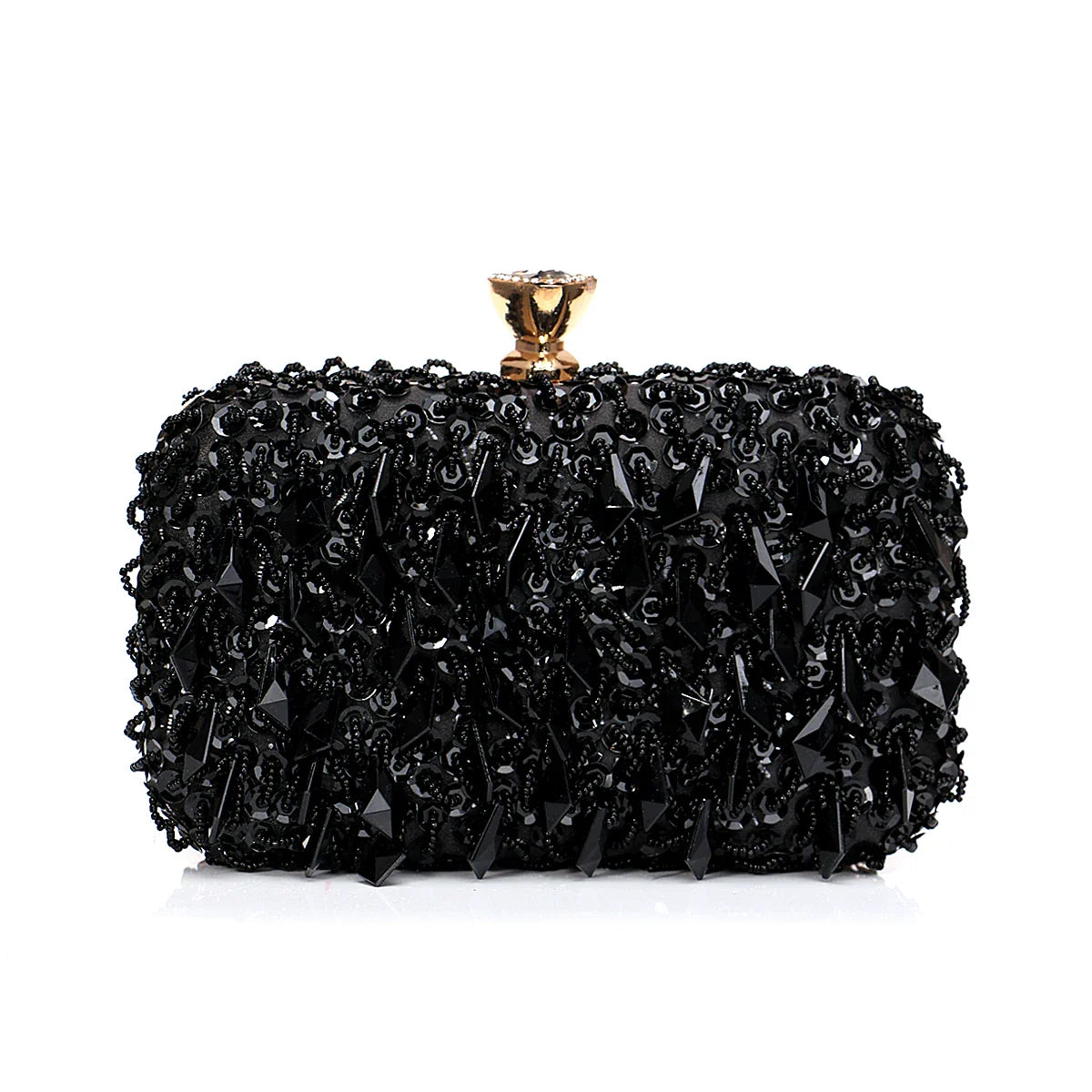 Glitter Party Dinner Evening Bags Purple Color Tassel Acrylic Clutch Bags Flap Fashion Metal Chain Diamonds Handbags Beading