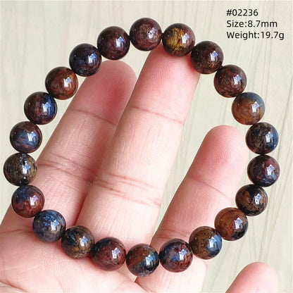 Natural Blue Pietersite Bracelet Women Men Beads Round Beads Chatoyant Cat Eye Fire Pietersite Namibia AAAAAA