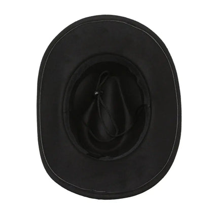 New Wide Brim Cowboy Hat Solid Color Felt Panama British Retro Cap Women Men