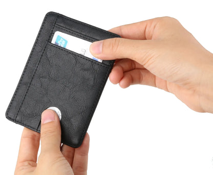 Blocking Wallet Business Card Cover for Case Super Thin Men Leather Credit Card Holder Card Travel Wallet Minimalist Wallet