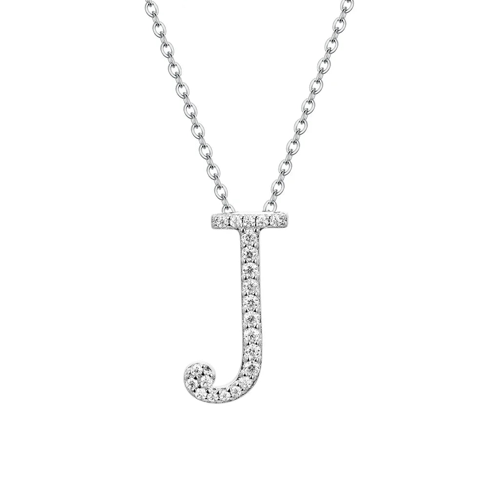 D VVS1 Color Moissanite Letters Necklace Pendant 100% 925 Sterling SIlver for Women Man Fine Jewelry Accessories Gift