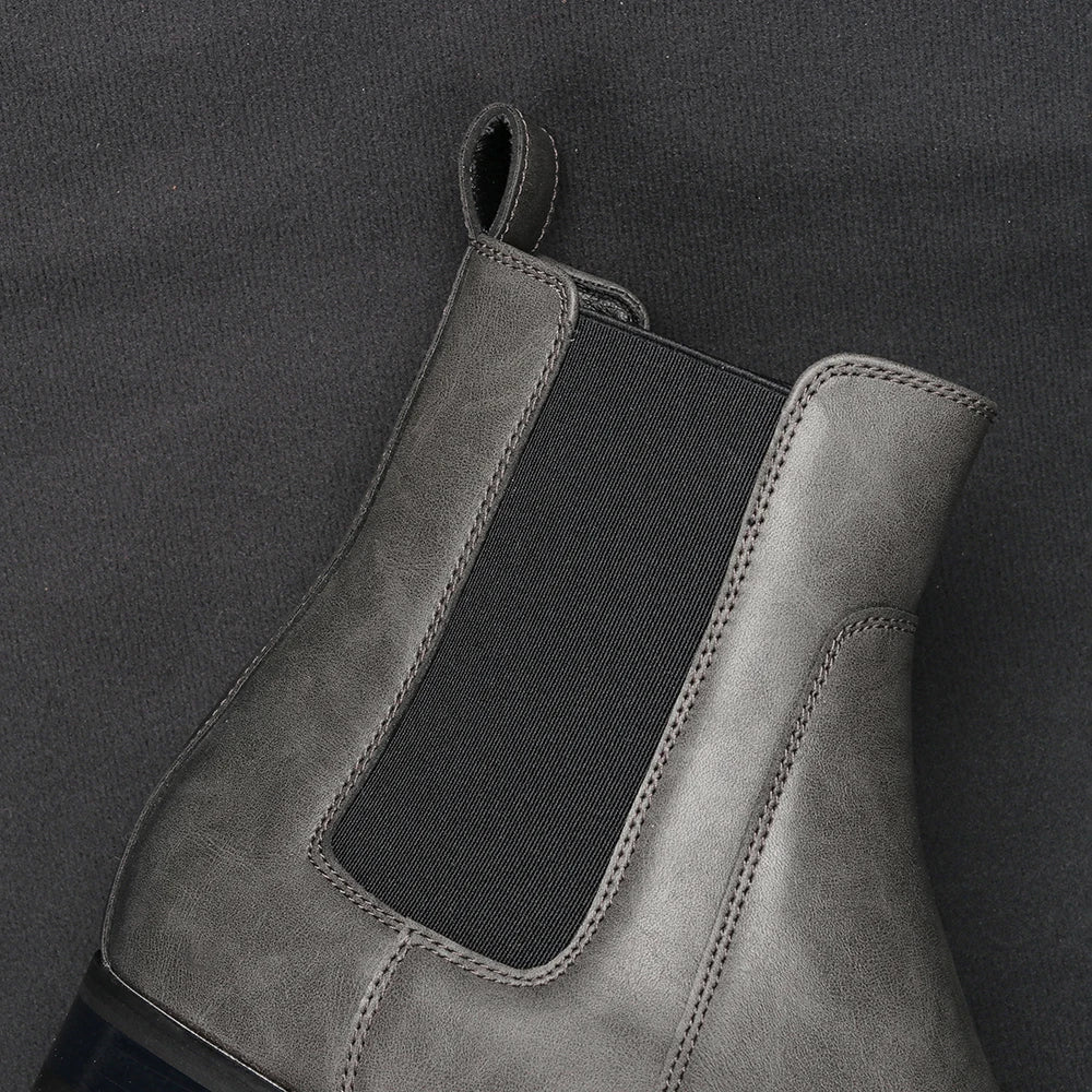 40~46 Chelsea Boots Men 2024 Brand Comfortable Fashion Leather Men Boots #KD431