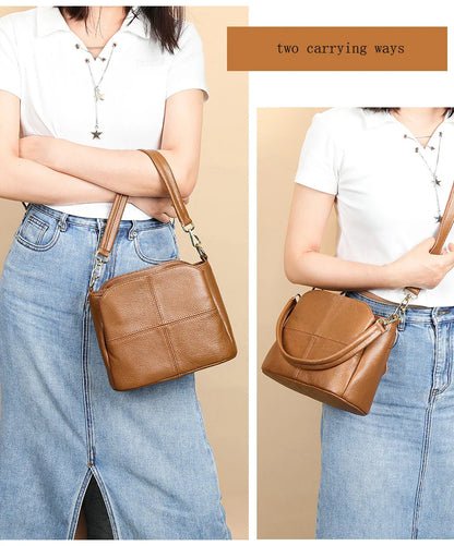 Genuine Leather Women Underarm Bag Versatile Shoulder Handbag Luxury Cowhide Female Crossbody Bag