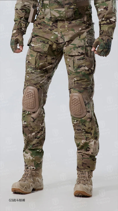 Men Combat Pants With Knee Pads Tactical Cargo Sport Trousers Camouflage Multicam Trekking Hunting Clothes( Not knee pads)