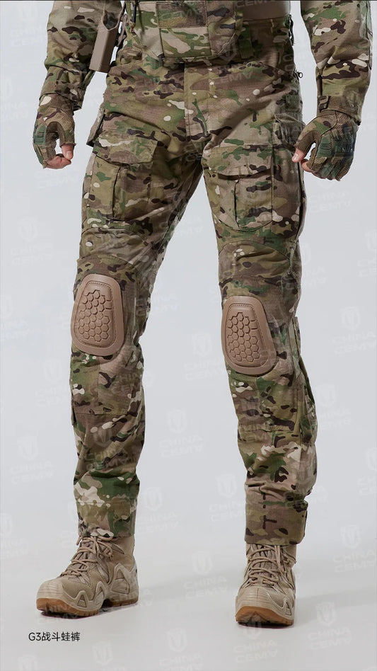 Men Combat Pants With Knee Pads Tactical Cargo Sport Trousers Camouflage Multicam Trekking Hunting Clothes( Not knee pads)