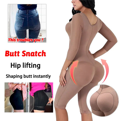 Full Body Colombian Girdles Shaper High Compression Bodysuits Postoperative Postpartum Lipo Arm Slimmer Waist Reducing Shapewear