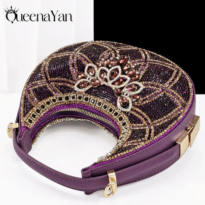 African Shoe and Bag Set for Wedding Women Shoes and Bag To Match Set with Rhinestone Italy Pumps Women Shoes Luxury