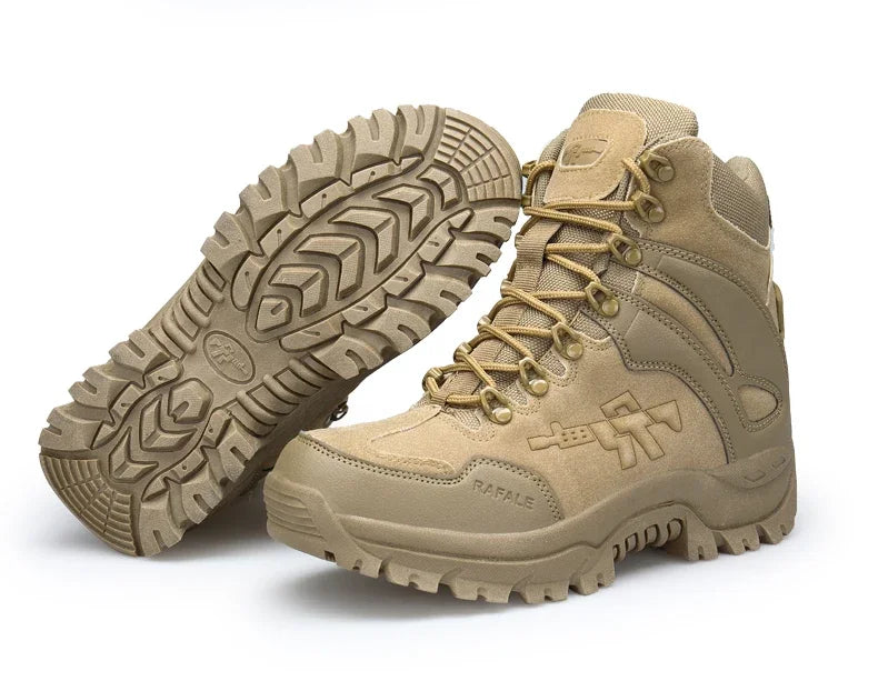 New Men Tactical Boots Army Breathable Desert High Quality Unisex Waterproof Male Hunting Boots Ankle Work Climbing Hiking Shoes