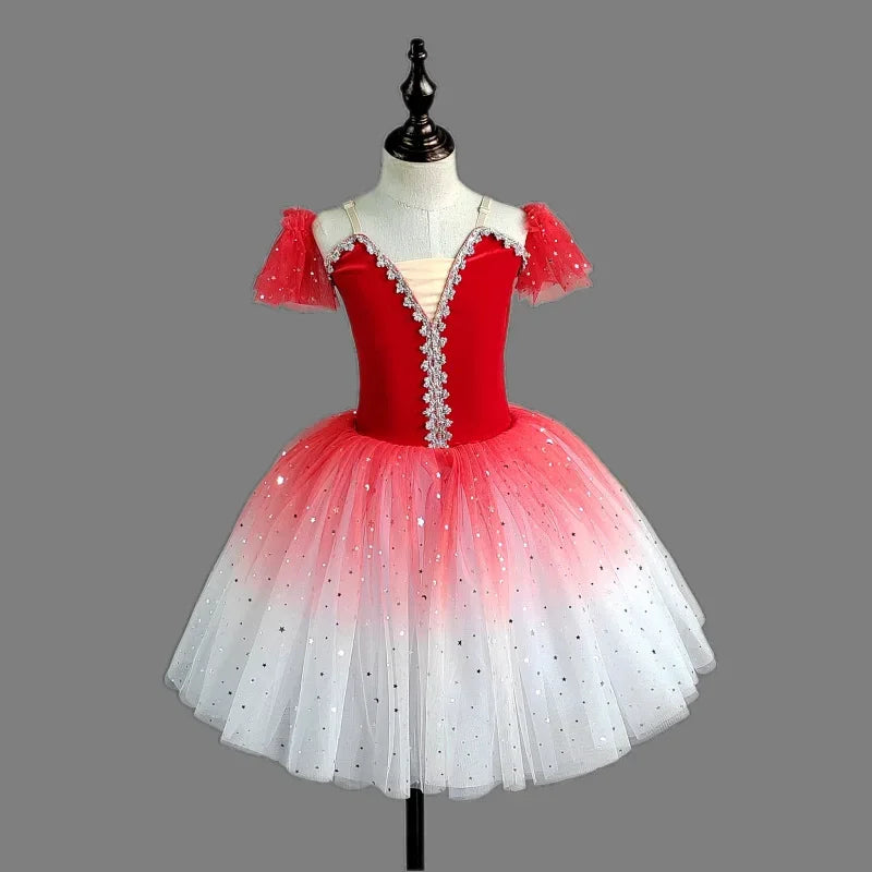 Girl Ballet Dress Dance Costumes Kids Outfit Vestidos Performance Party Baby Clothing Summer Girls Dresses Tutu Children's Day