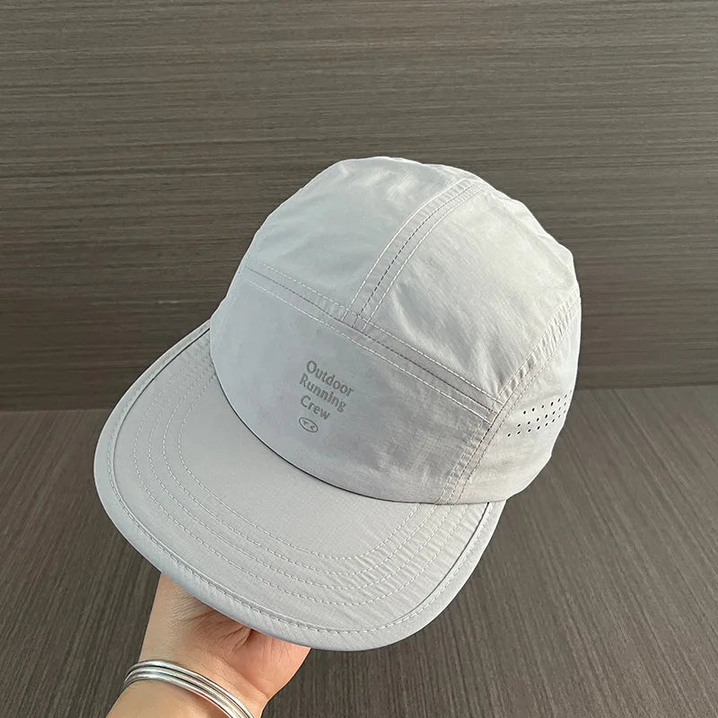 Summer Quick-drying Flat-brim Baseball Caps for Men and Women Letter Printing Color Matching Baseball Caps Outdoor Sunscreen