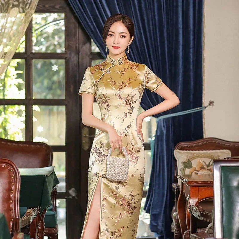 Fashion Clothes Party Vintage Casual Summer Elegant Traditional Chinese Clothing Cheongsams Chinese Dress Qipao Ethnic Style