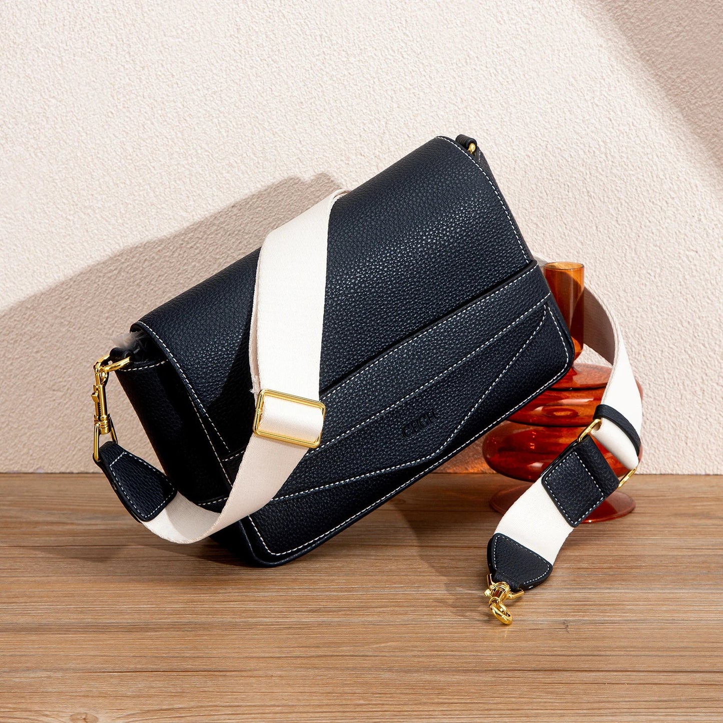 Shoulder Bag Simple High Quality Grey Texture Flip Cover Bag Soft Square Bag Women's Commuter