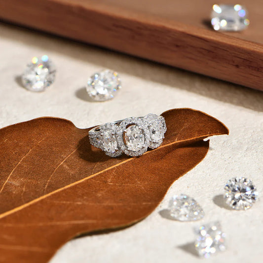 Bagues pour femmes en argent S925 et moissanite de laboratoire, lot de 3 étincelantes, plaqué or 18 carats, bijoux de fiançailles luxueux et romantiques