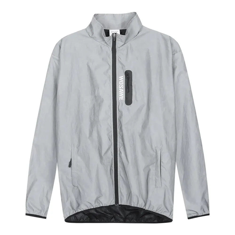 Full Reflective Cycling Jacket Winter Autumn Bicycle Windbreaker Bike Soft Windproof Waterproof Running Jacket Men's Coat
