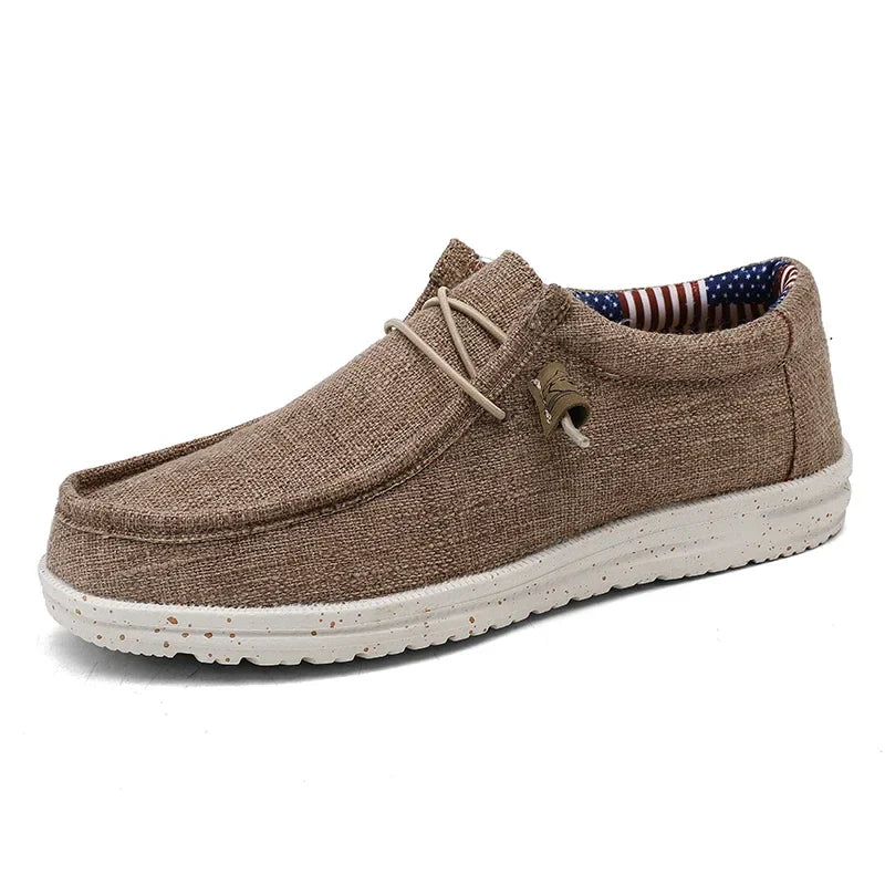Men 2024 New Leisure Sneakers Spring Summer Breathable Lightweight Outdoor Canvas Shoes Large Size Men's Shoes Walking Loafers