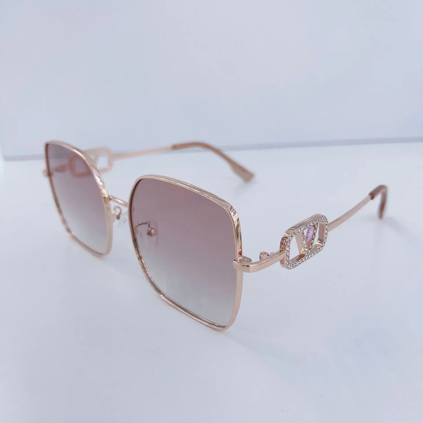 New Fashion Metal Frame Square  Sunglasses for Women Oversized Anti-ultraviolet Polarized Sun Glasses Women's High-end Gafas