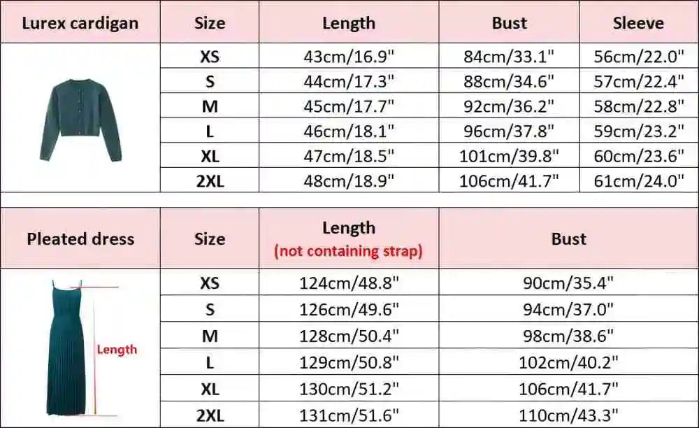 AP Women 2026 Autumn and Winter New Design Shine Cardigan and Pleated Slip Dress Elegant Lady Clothing
