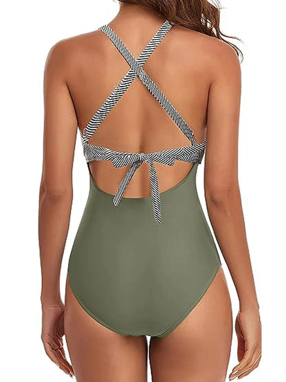2026 Plain Ruched Swimsuit Women One Piece Solid Swimwear Female Beachwear Bathers Bathing Swimming Swim Bodysuit Summer