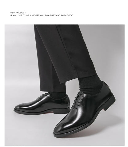 Men's Dress Shoes Trend Wedding Social Casual Leather Men Office Casual Business Shoes High Quality Formal Oxford Shoes Male
