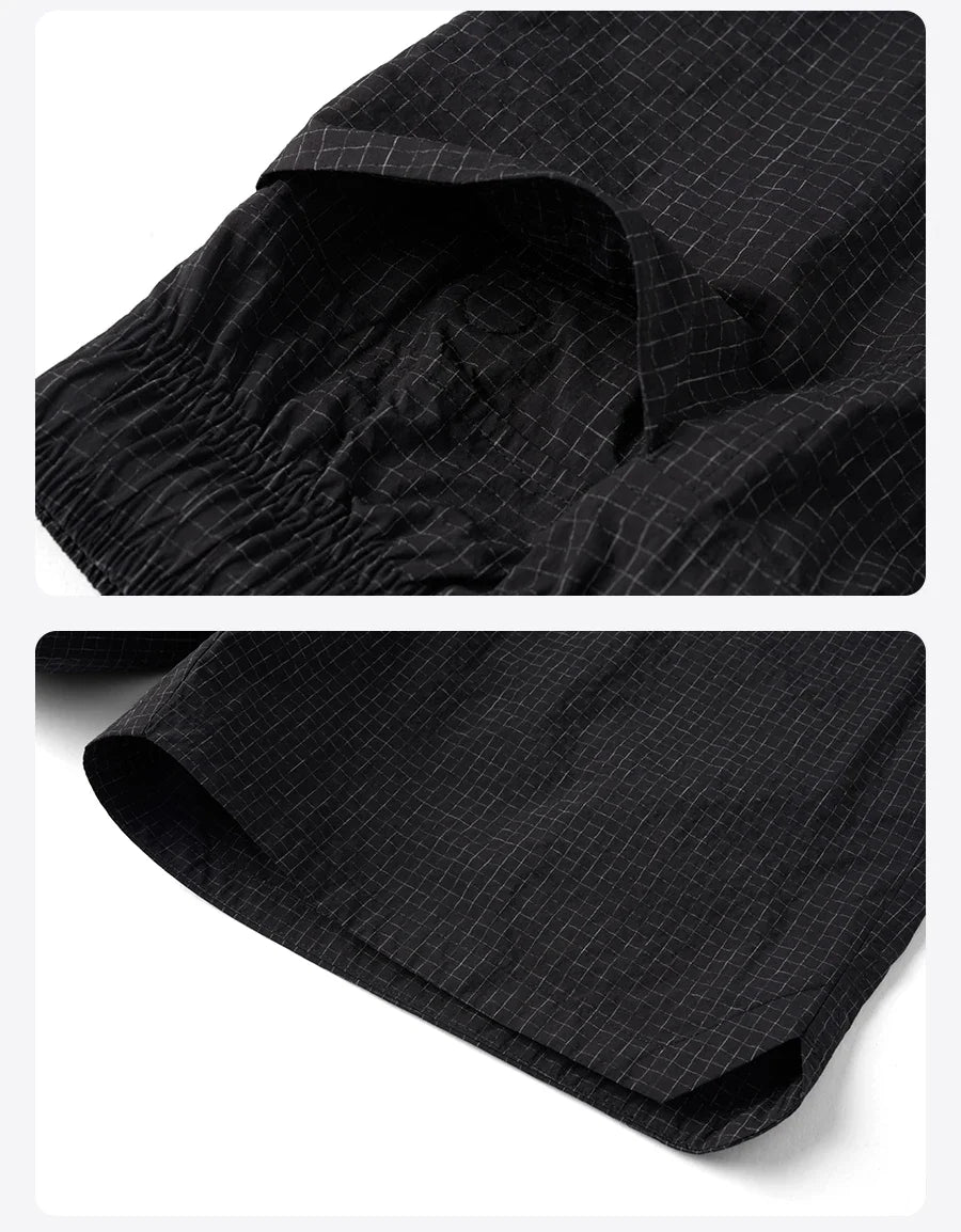 2026 Summer New Lightweight 100gsm Fabric Shorts Men Drawstring Elastic Waist Oversize Casual Outdoor Beach Shorts