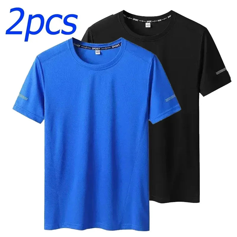6XL 8XL Large Plus Size Men T Shirts Quick Dry Short Sleeve T Shirt Gym Jerseys Fitness Trainer Running T-Shirt Sportswear