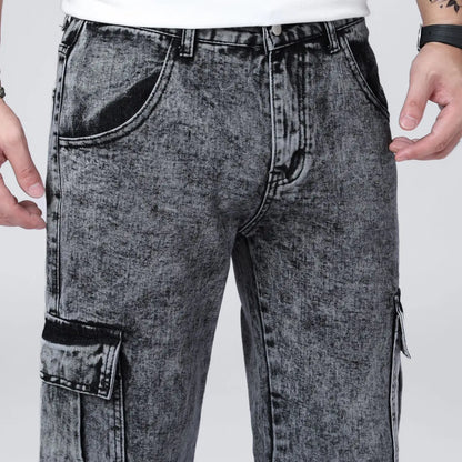 Men's Loose Straight Leg Jeans American Fashion Brand Casual Workwear Comfortable Fit Classic Style