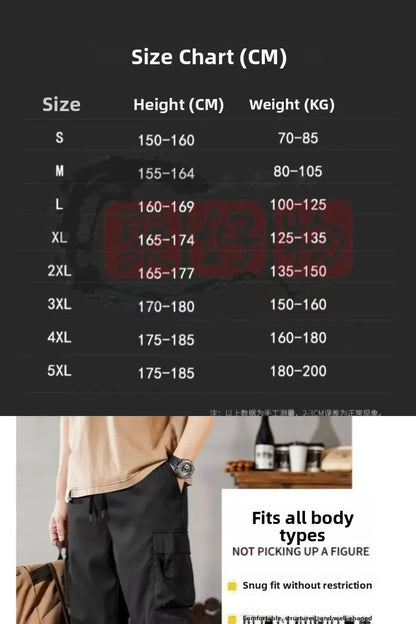 Men's Casual Workwear Pants Large Size 2024 New Style Durable Leisure Set for Construction Work Summer Wear Elastic Cuff