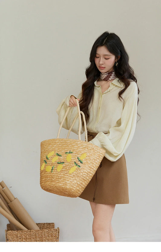 Women's Lapel Lantern Sleeve Shirts 2026 Spring Lace Trim Casual Loose Breathable Solid Shirt Office Lady MXF13C2436