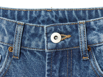 European and American style 2025 winter new women's clothing mid waist balloon version sickle bending knife jeans