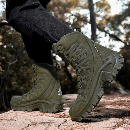 Summer Fashion Men Boots Outdoor Leather Boots Breathable Combat Boots Plus Size 46 Desert Boots Walk Shoes Autumn