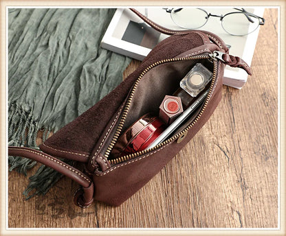 Handmade Retro Soft Cow Leather Women Bag 2026 New Simple Solid Color Shoulder Bags Leisure Ladies Small Messenger Bag