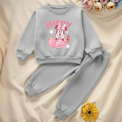 Spring Fall New Style Girls Sweatsuit Tracksuit Kids Casual O Neck Hoodies and Long Pant 2pcs Sets Child Sport Clothing Set