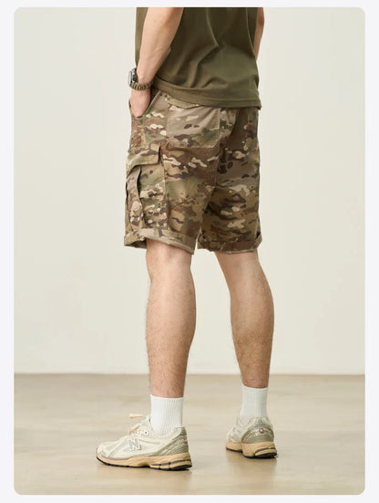 2025 Summer New Camouflage Tactic Shorts Men Oversize Outdoor Cargo Shorts