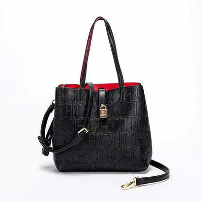 High-quality Fashionable Letter Printed Handbag Large Capacity Solid Color High-end Feel Versatile Women's Shoulder Bag