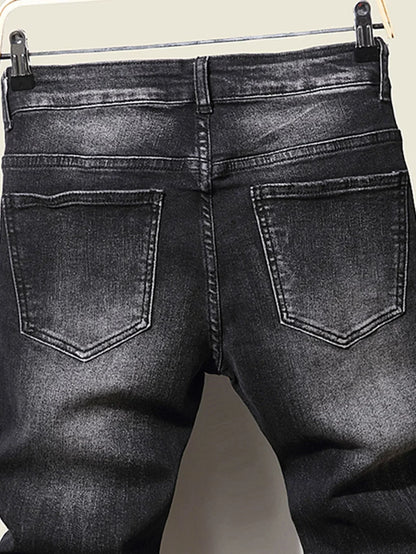 Fashion Men's Jeans Pants Stretch Blue Skinny Jeans For Men Casual Slim Fit Denim Pants Korean Style Male Trousers Jeans