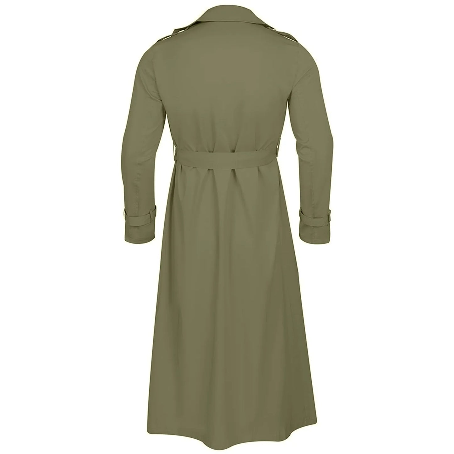 Men'S Windbreaker Spring Autumn Long-Slevee Extra Long Trench Coat Classic Trend Double Breasted Solid Color Temperament Trench